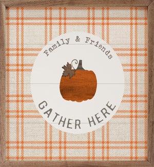 Orange Plaid Gather Here By PDR Studios